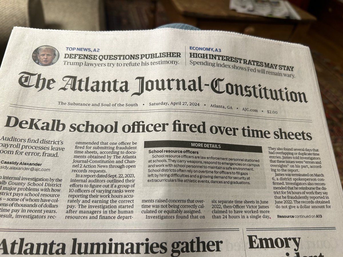 Nice job by my former colleague ⁦@SeidenWSBTV⁩ and ⁦@bycassidy⁩ ⁦@ajc⁩ uncovering yet another example of the rot inside DCSD. Oh, well, I’m sure we can at least be confident the district does a great job in the classroom.