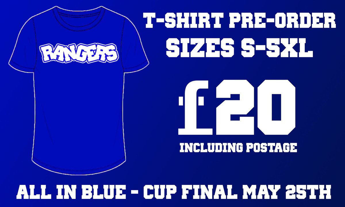 Pre Order has begun for our Scottish Cup final T-Shirt, the deadline for orders is Sunday 5th of May. ALL IN BLUE Order from: ub07.co.uk/product-page/c…