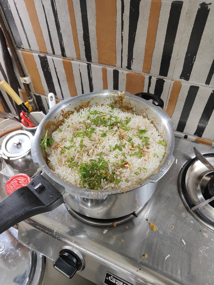 Taught him how to make a perfect chicken biryani @ManasKale2