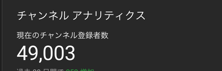 わー、YouTubeのチャンネル登録者さんが、4.9万名様となり、いよいよ5万名様が見えてきました。とはいえ、ここからまだまだ数ヶ月はかかると思いますが、今年中にはいけるかなぁ？　引き続き淡々と更新してまいります。ありがとうございます！