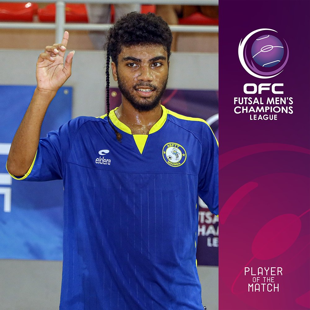 Congratulations to our Player of the Match award winners on match day 5 at the OFC Futsal Men’s Champions League.

Benjamin Mana – Mataks FC
Jymaël UPA – AS PTT

Watch extended highlights and full match replays FREE on FIFA+
fifa.fans/49OGi0U

#OFMCL