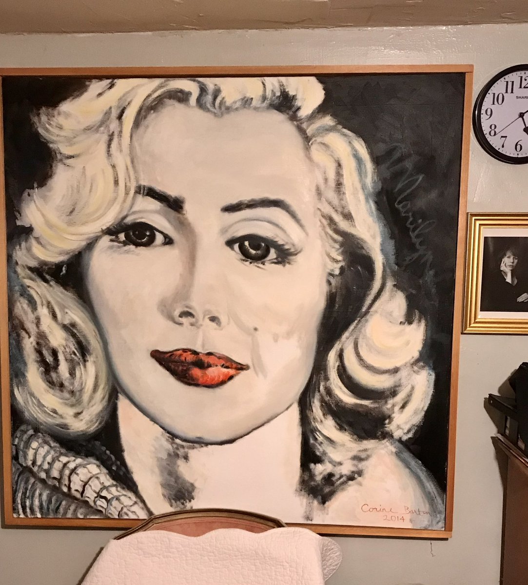 My 5’ x 5’ painting of Marilyn Monroe.