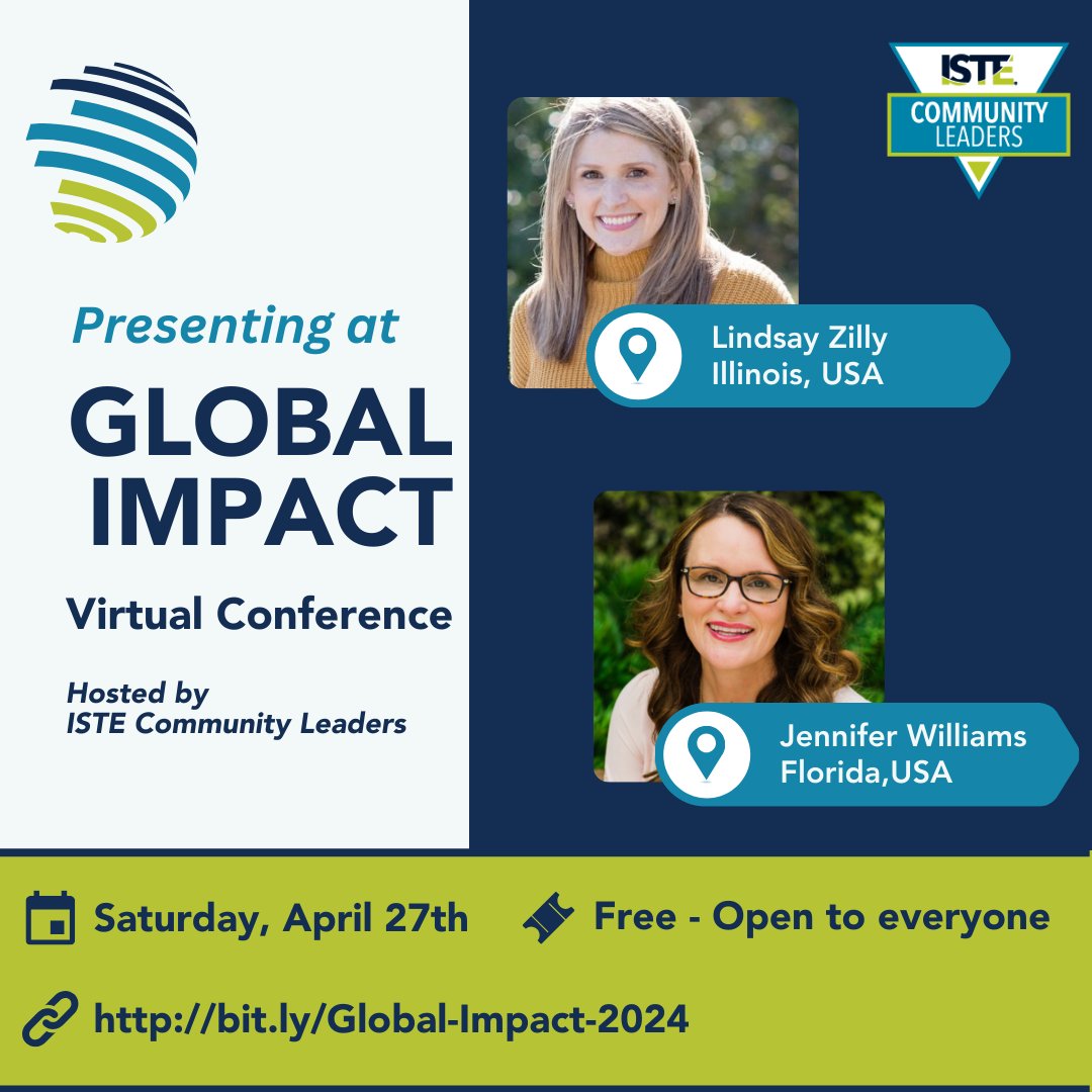 An incredible lineup of talks today for the ISTE Global Impact Virtual Conference! Jump in: bit.ly/Global-Impact-… Excited to share about two of our favorite topics: 💙 Climate action edu 💙 LEGO Build the Change #ISTECommuntyLeaders #ISTEGlobal @ISTEofficial @TakeActionEdu