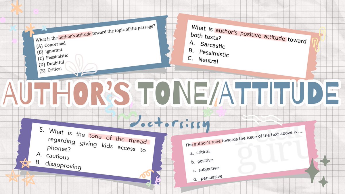sheisissy's tweet image. 📰 TIPS &amp;amp; TRICK MENGERJAKAN SOAL LBE ; AUTHOR'S TONE/ATTITUDE 📰

— a thread by doctorsissy