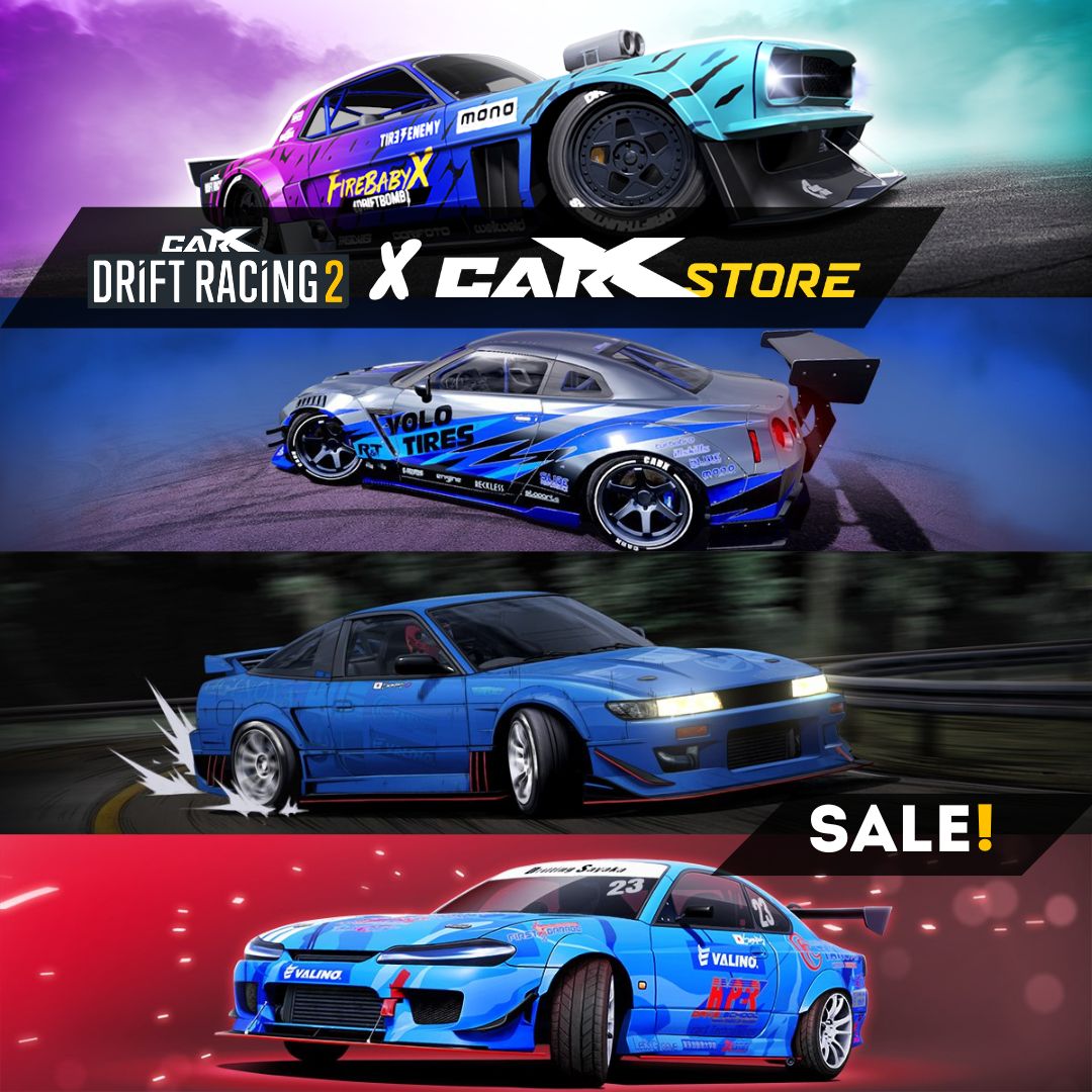 What's up drivers!💥 🔥A huge flash sale is now on in CarX Drift Racing 2! 💥Save up to 20% for a number of special offers! ✅ BlackJack X22 20% off! ✅ Prestigio 20% off! ✅ Atlas GT 16% off! ✅ Daisho Color Mercury Sayaka SPL 20% off! ✅ SL80 Sayaka Special 16% off! ✅…