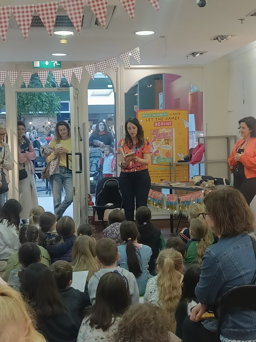 Congratulations to our college <a href="/leonaforde1/">leona forde</a> on the launch of her third book, 'Milly McCarthy and the Sports Day Shambles', which she launched with her illustrator, <a href="/KarenHarte/">Karen Harte</a> this afternoon in Douglas Village Shopping Centre.