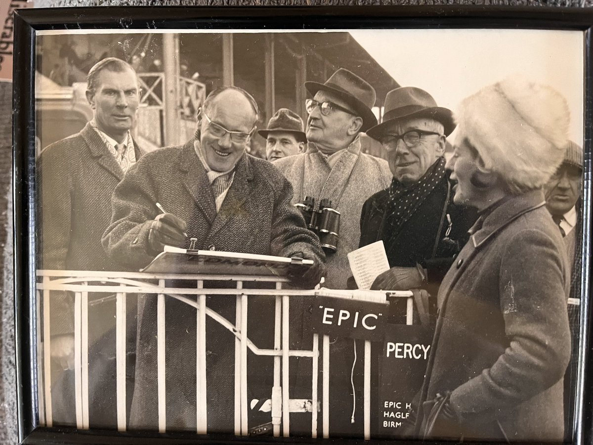 My granddad (with the binoculars, I’ve still got them!) worked for Epic Percy Edmunds. This was taken at Chepstow March 1965. @Lordsofthering1