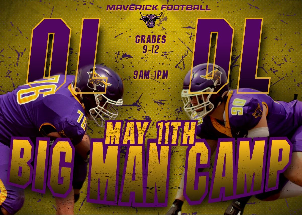 We are just ✌🏽 weeks away from this epic Weekend! Get signed up and come ready to compete! maverickfootballcamps.com
