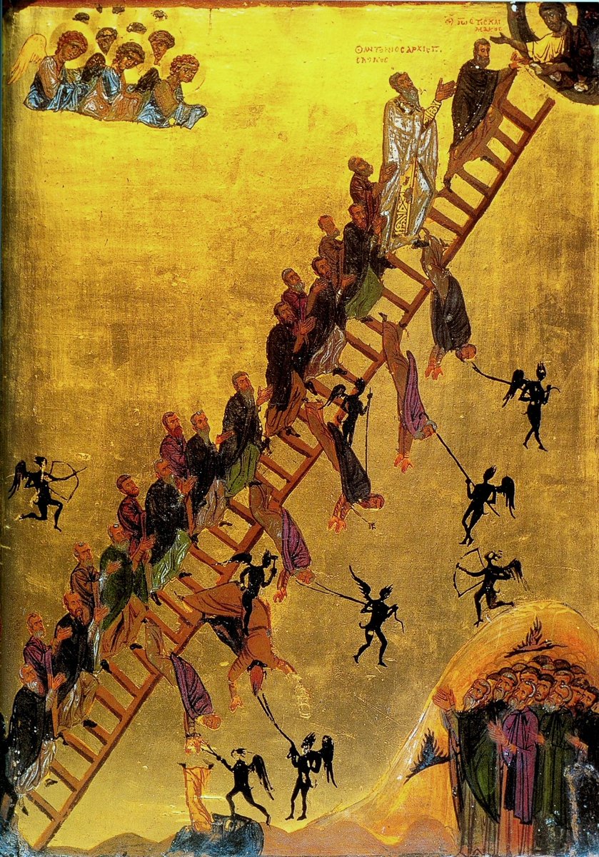 12th century Ladder of Divine Ascent icon (Saint Catherine's Monastery, Sinai Peninsula, Egypt)