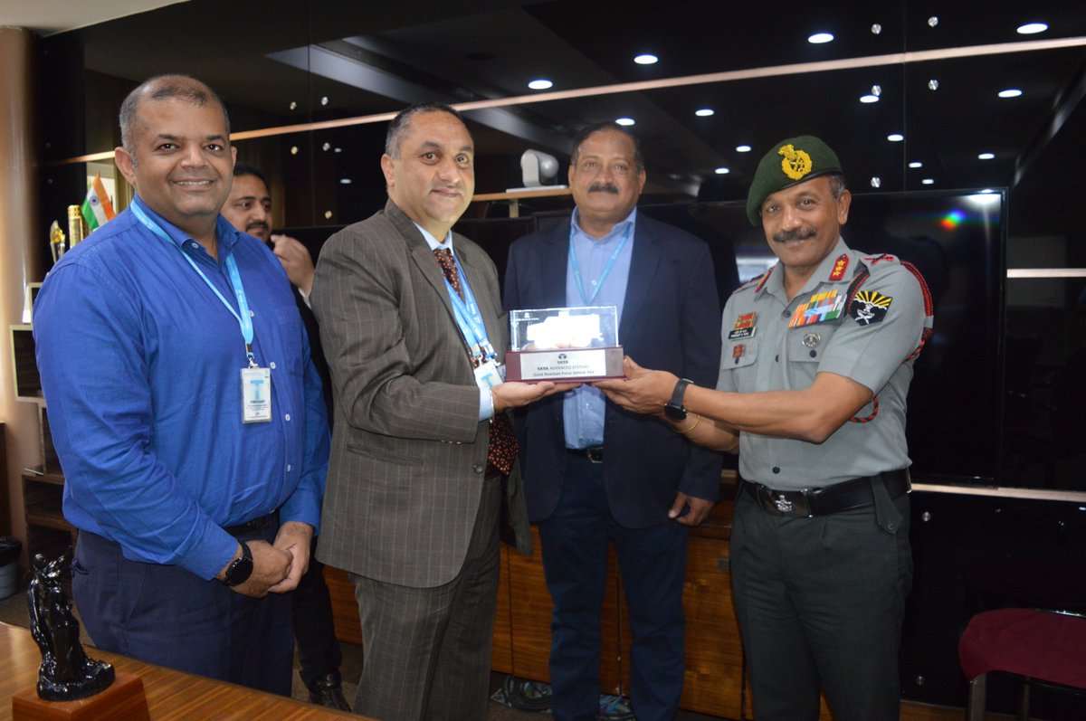 Lt Gen PC Nair, PVSM, AVSM, YSM, PhD, DG #AssamRifles visited Tata Advanced Systems Limited in Bangalore and was briefed upon various new generation weaponry like Mini UAVs, Loiter Munitions, State of Art optoelectronic & thermal imaging devices, Body armours and Bulletproof…