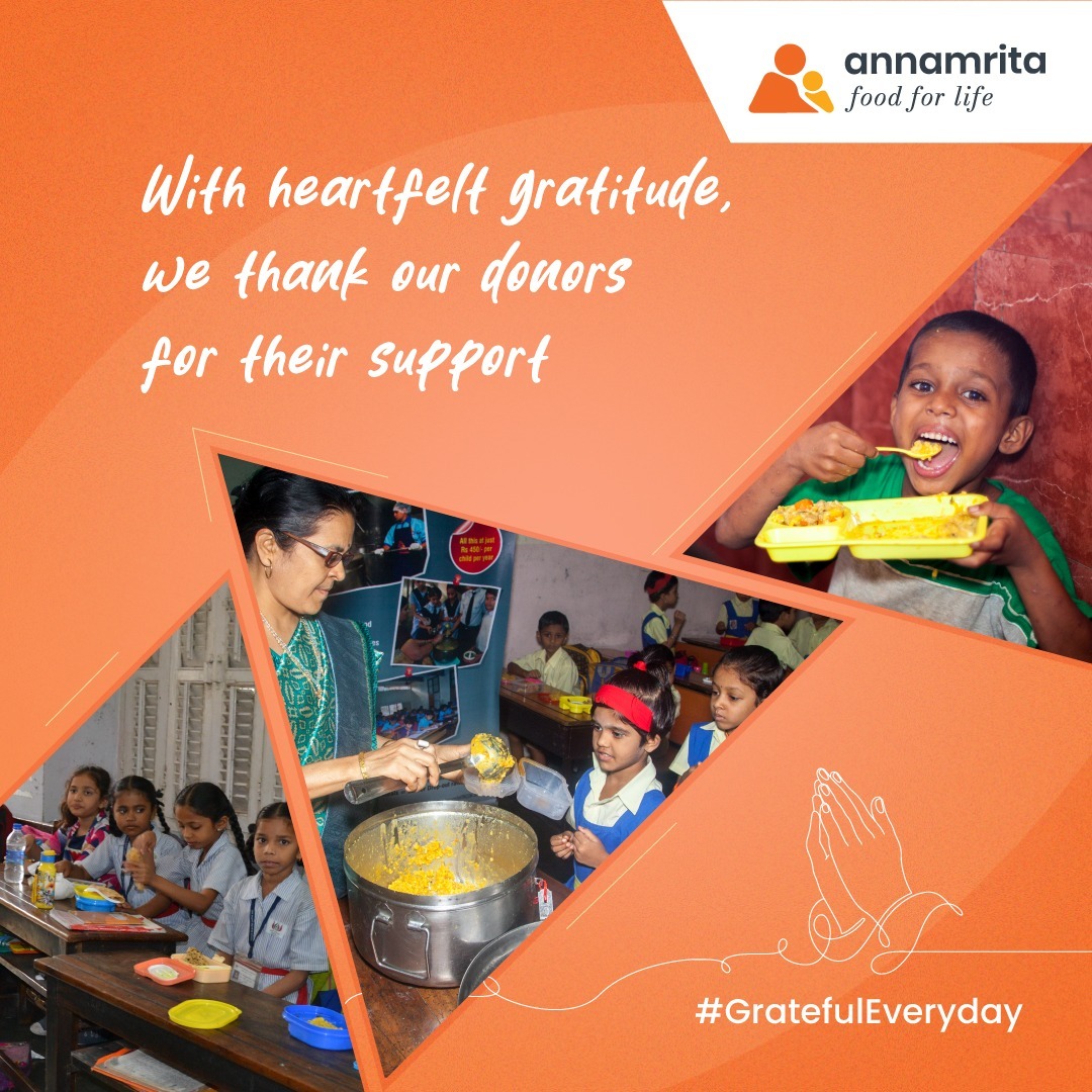 #GratefulEveryday for the unwavering support of our donors, whose generosity fuels our mission to make a meaningful impact in the lives of those in need. #annamrita #endmalnutrition #corporatesocialresponsibilty #Humanity #healthyindia #health #tax #kindness #csr #development