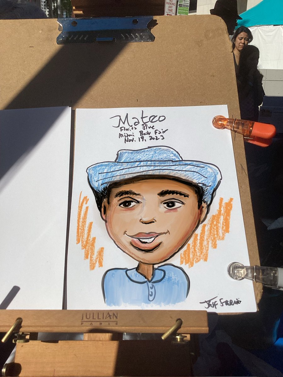 #MiamiBookFair on the campus of #MiamiDadeCollege in downtown #MiamiFlorida organizers booked #Caricature drawings for entertainment by #MiamiCaricatureArtist Jeff Sterling from FloridaCaricatures.Com