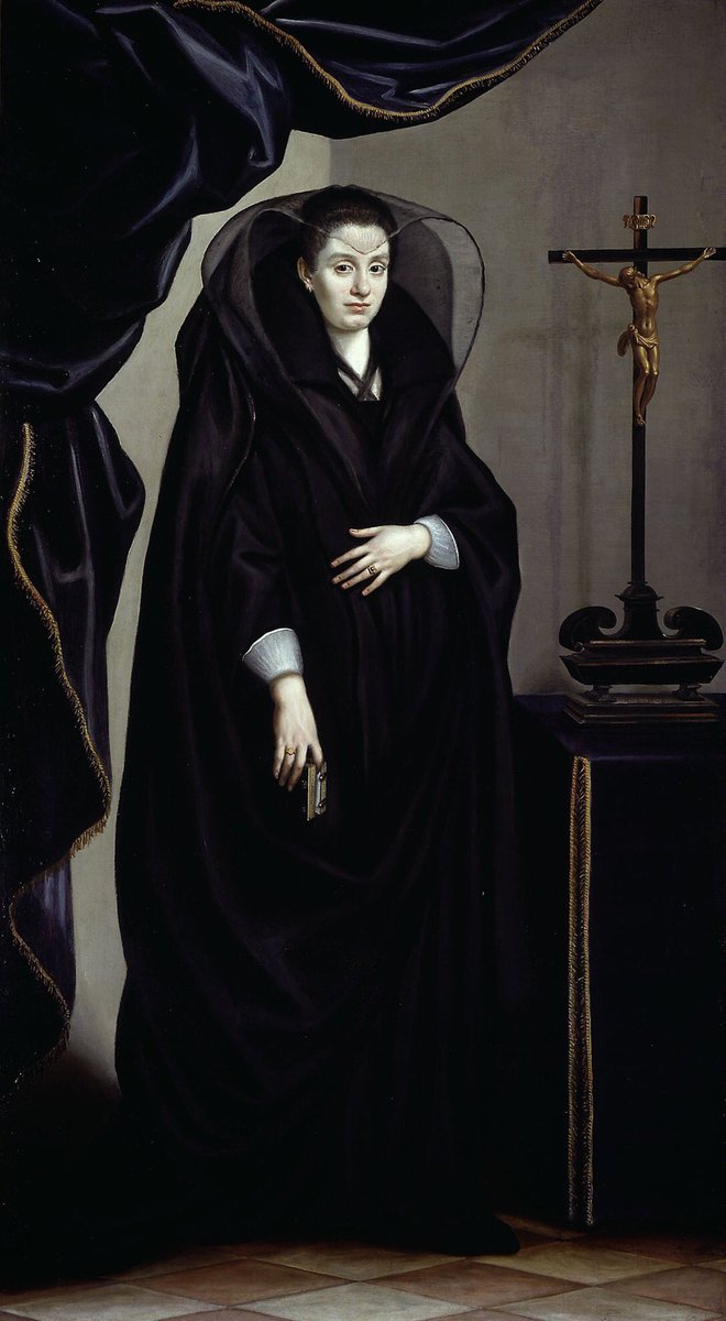 Portrait of a Noblewoman Dressed in Mourning c. 1600 by Jacopo Chimenti, called Jacopo da Empoli. (Art Institute Chicago)