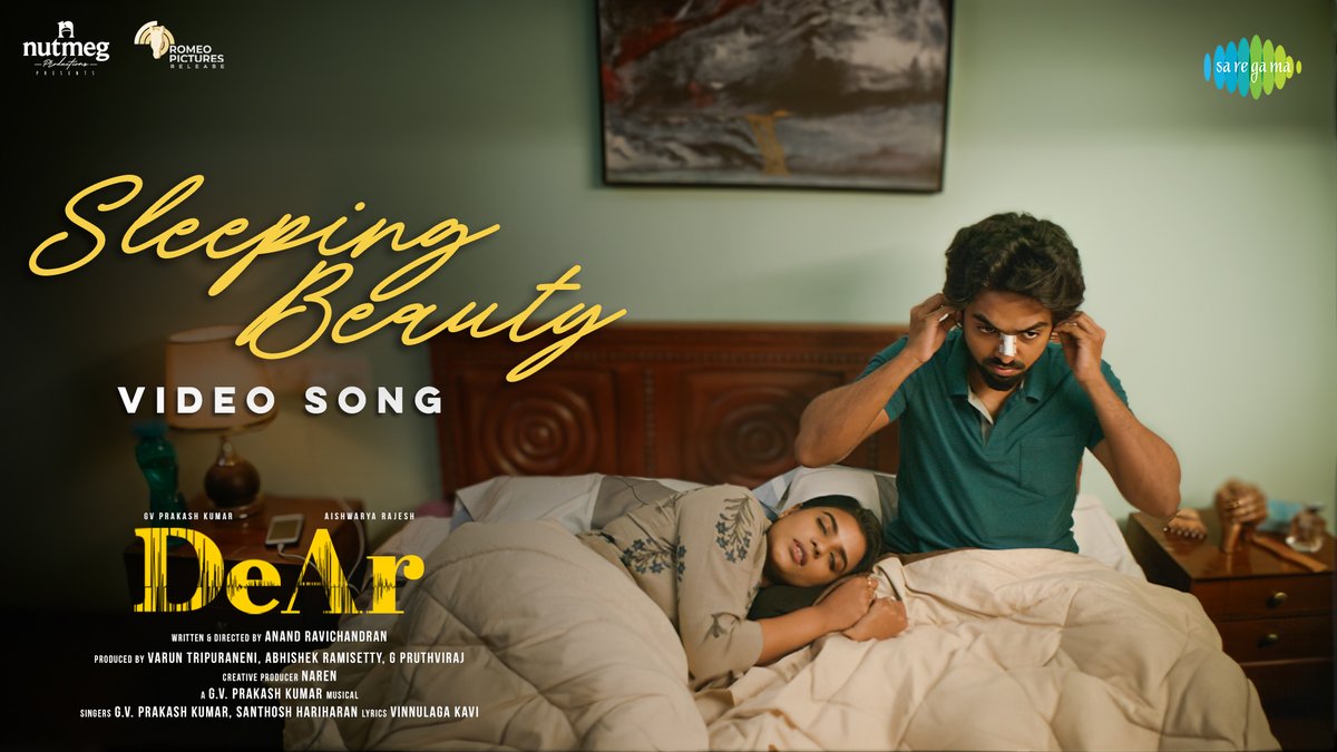 Time to sing along with our Arjun!❤️

#SleepingBeauty video song from #DeAr out now ▶️ youtu.be/SasQh08e3Kw

@tvaroon #AbhishekRamisetty #PruthvirajGK @mynameisraahul #RomeoPictures @saregamasouth @gvprakash @aishu_dil @Anand_Rchandran @jagadeesh_s_v @editor_rukesh @narentnb
