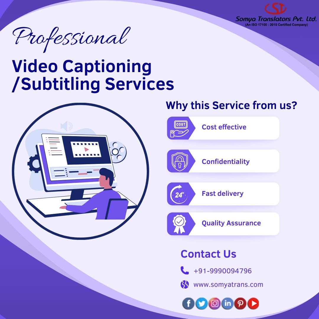 Elevate your videos with our Video Captioning / Subtitling Services! Ensure your content is accessible to all, regardless of language or hearing ability. Let's enhance engagement and inclusivity together!

Visit: rb.gy/3f12xr 

#VideoCaptioning #AccessibilityMatters
