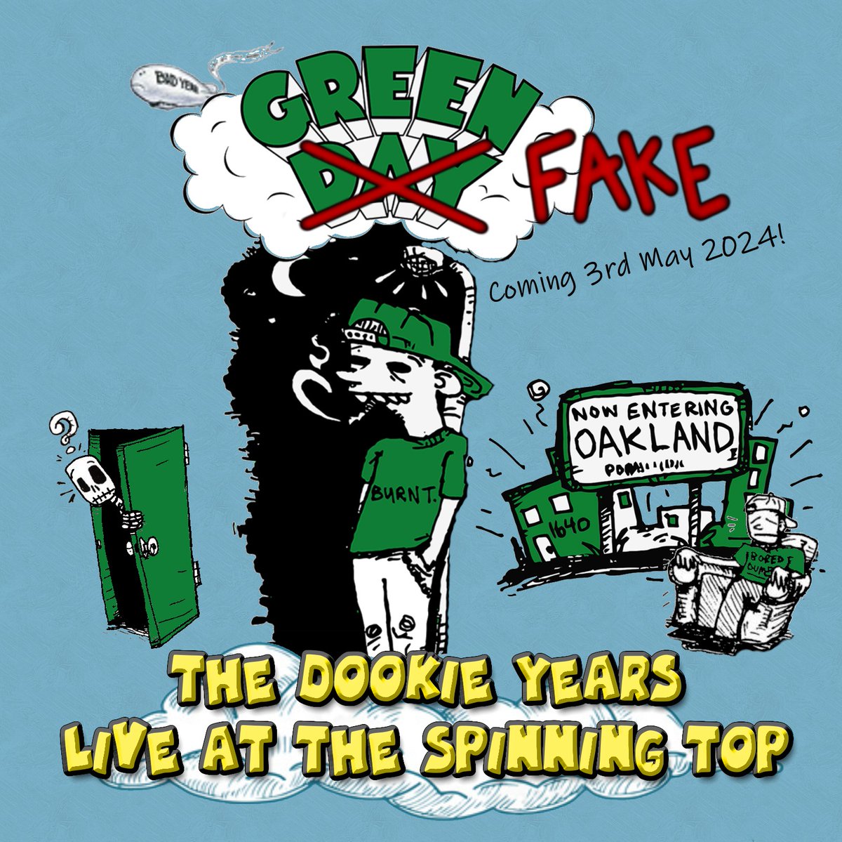 GREEN FAKE are here next Friday 3rd May!  
#Stockport #GreenDay #tributeband
