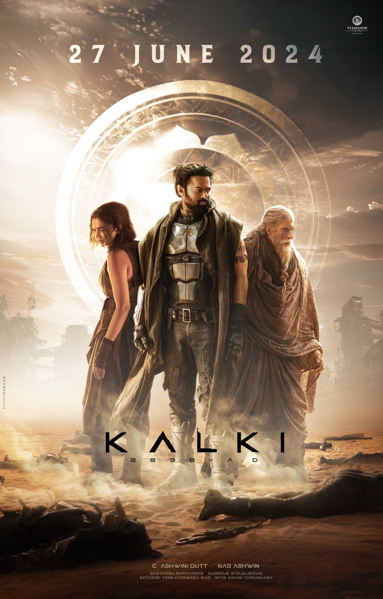 #Kalki2898AD on 𝟐𝟕-𝟎𝟔-𝟐𝟎𝟐𝟒. #AmitabhBachchan #KamalHassan #DeepikaPadukone #Prabhas #DishaPatani #Kalki2898ADonJune27