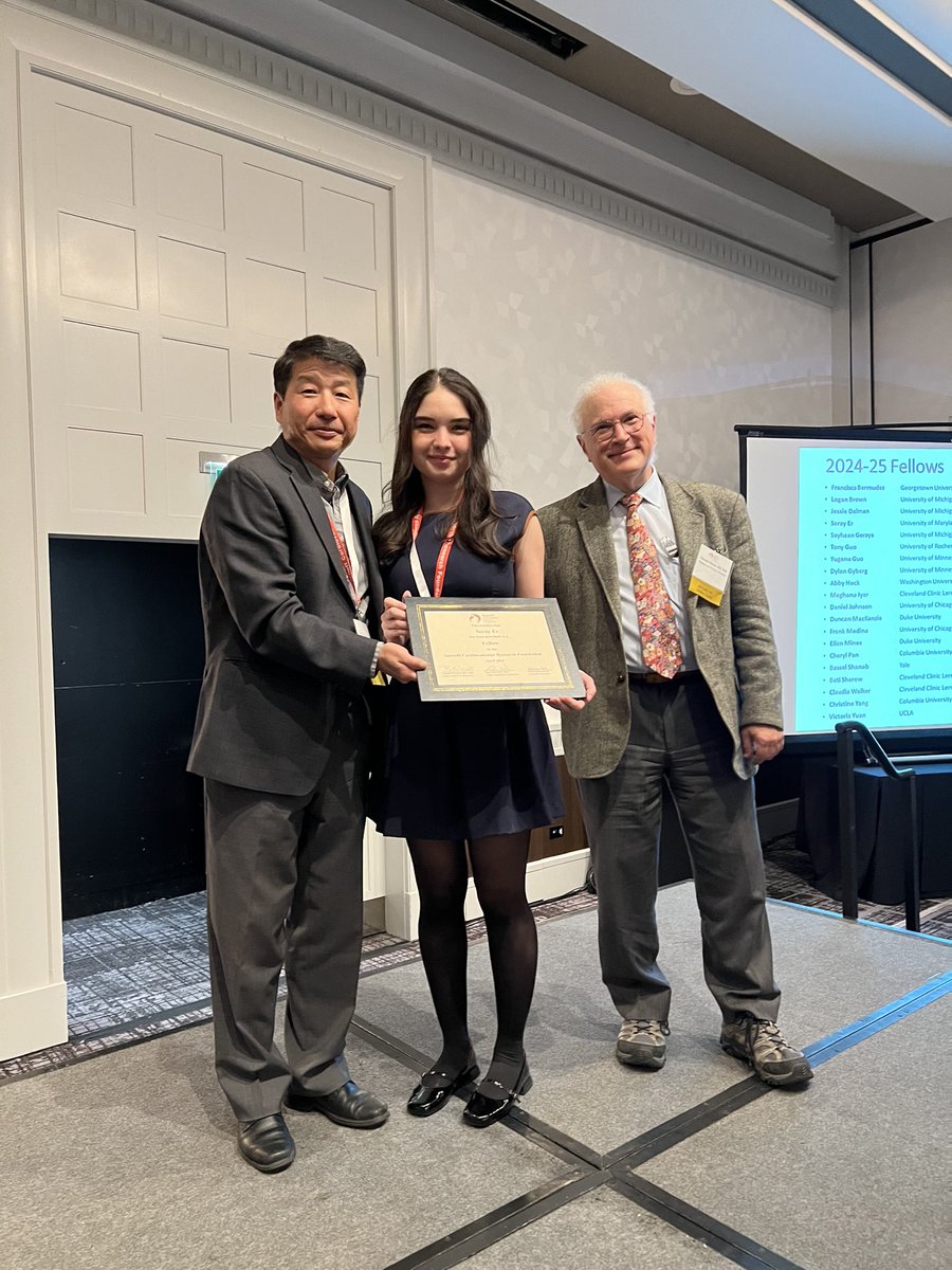 Congratulations to @UMmedschool med student @ErSeray on her @SarnoffCardio fellowship! So proud of you! You will do amazing things!! With Drs. @SeanM_Wu & Tom Michel. #MedStudentResearch