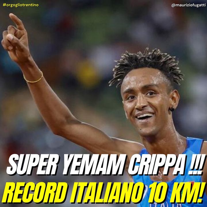 Un altro fantastico record per Yeman Crippa ‼️💯👏🏻👏🏻👏🏻 ✅ Il campione Trentino conquista il record italiano nei 10 km su strada, con un incredibile 27'08' ed è a un solo secondo dal record europeo 💪🔝 Con oggi, Yeman… facebook.com/51674475980938…