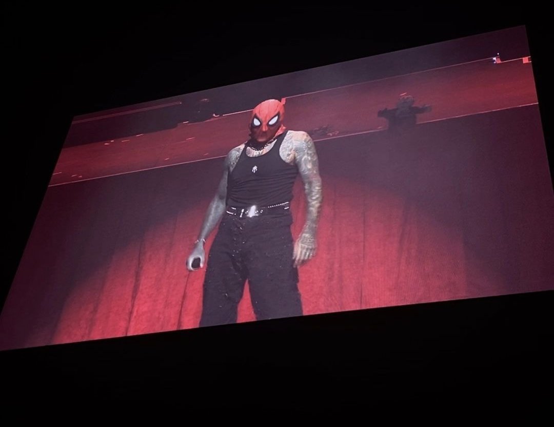 Oli Sykes (Bring Me The Horizon) stuns as Spider-Man. 📷 by JacobHarryCarter