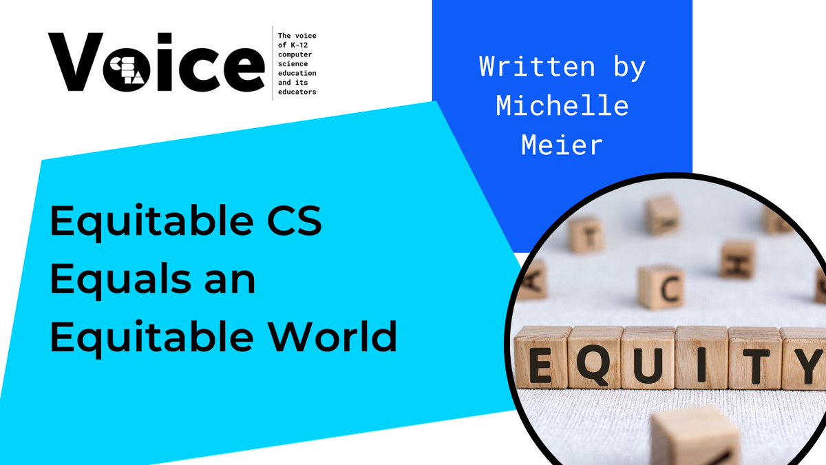 In the constant battle within education to provide equitable access to CS education, Michelle Meier is working to ensure students have access. In her article, she provides teachers with three steps to work towards an equitable CS future. Learn more here: csteachers.org/equitable-cs-e…