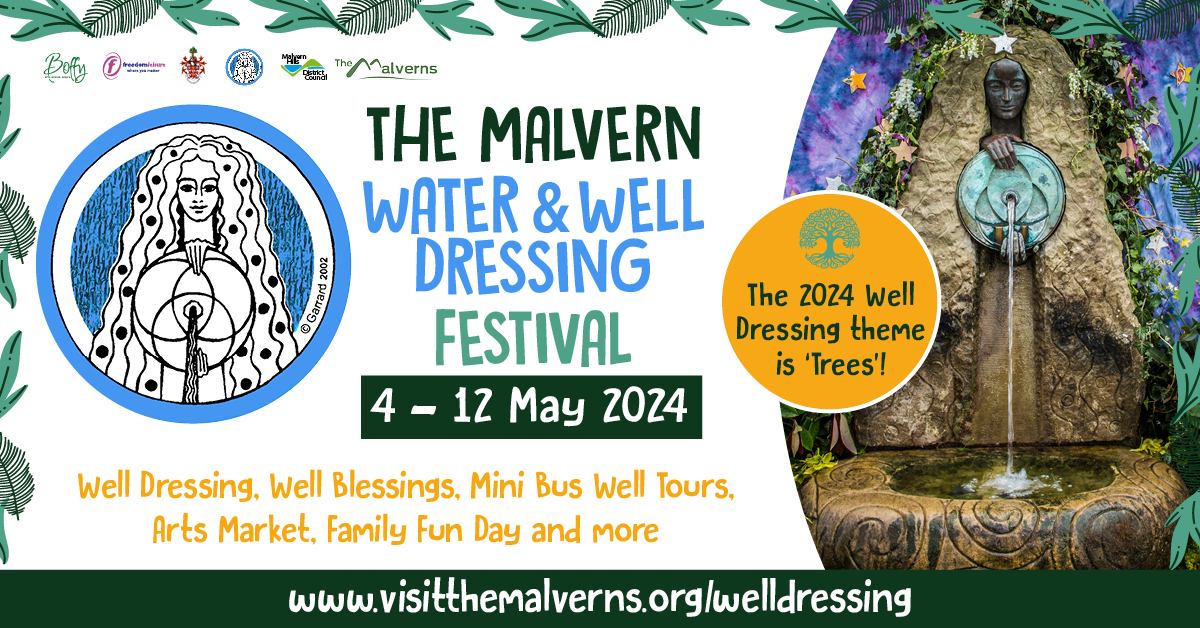 The Malvern Water and Well Dressing Festival is all set to return on Saturday 4 May 2024! Family Fun Day will take place on Bank Holiday Monday 6 May, with family fun activities, live music, street entertainers and much more! Visit visitthemalverns.org/blog/malvern-w… for more information.