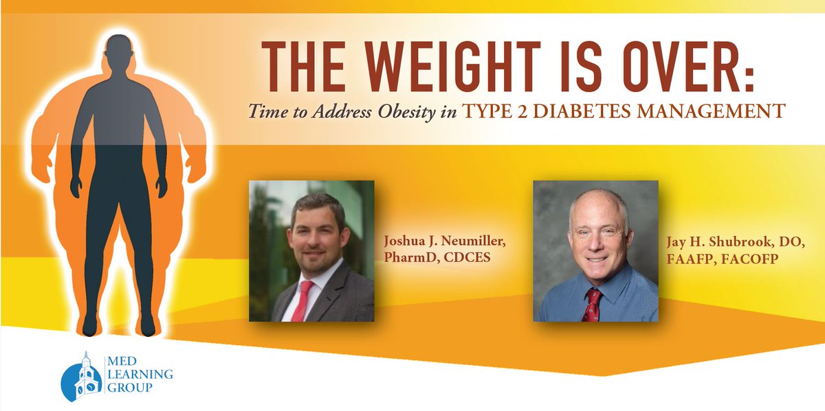 Let’s address #weightmanagement and #glycemiccontrol in patients with #type2diabetes!

Explore our small group case-study discussions led by experts @JoshuaNeumiller & @jay_shubrook this week!

✨Learn more: ow.ly/AwQm50RjrU6 

#VirtualLearning #DiabetesEducation #CNE