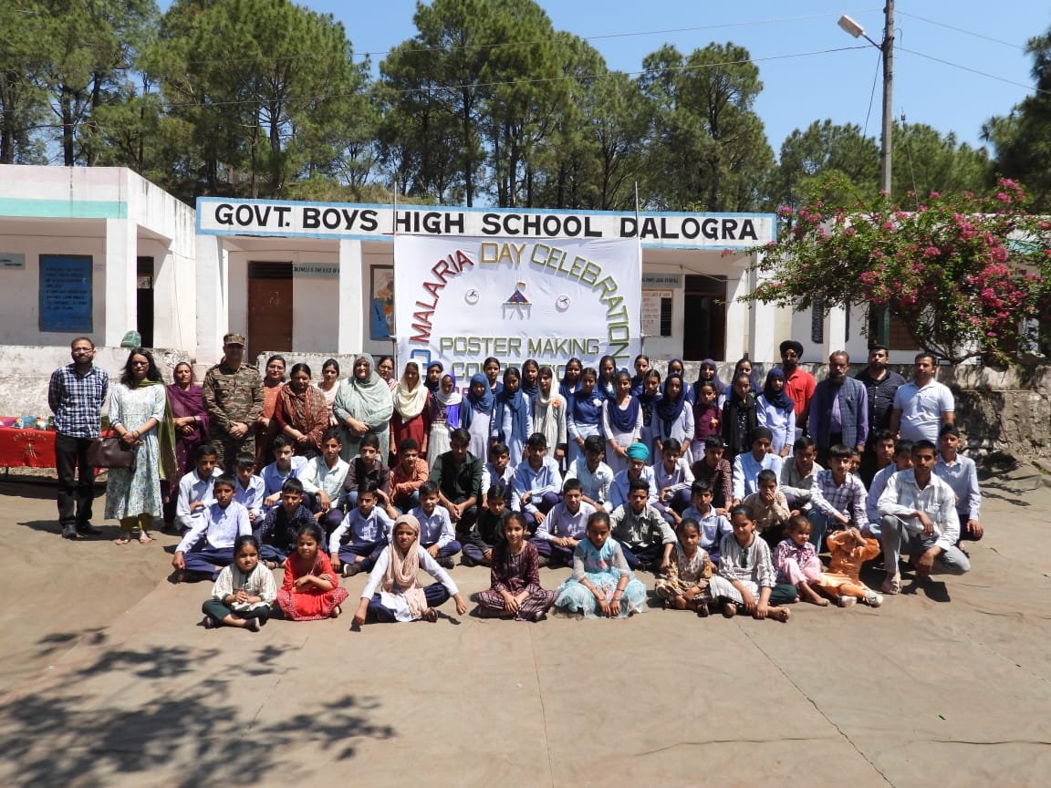 #IndianArmy organised a poster-making contest on World Malaria Day at GovtHigh School, Rajouri promoting prevention and treatment of Malaria.