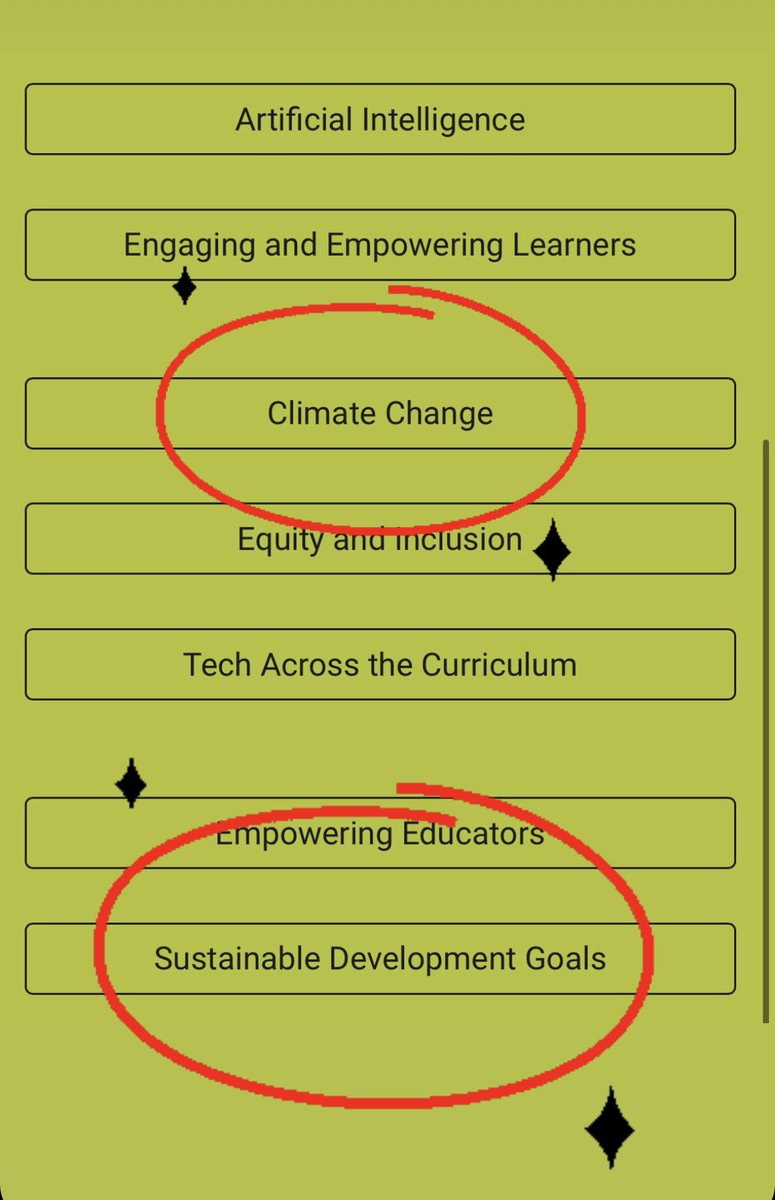 Big win for climate action and SDGs today! Both listed as primary strands for the #ISTEGlobal Impact Conference! 

Bravo global educators for your years of dedication and effort! 

Special day! #TeachBoldly #ClimateActionEdu #TeachSDGs @TakeActionEdu @ISTEcommunity @ISTEofficial