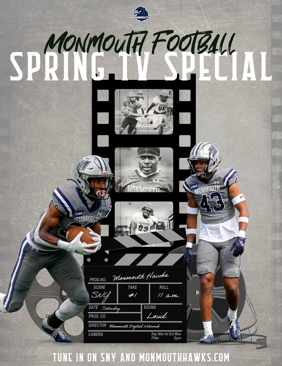 Coming Up 🔜 Monmouth Football on @SNYtv The TV premiere of the @MDigitalNetwork Spring Football Special begins at 11 AM #FlyHawks