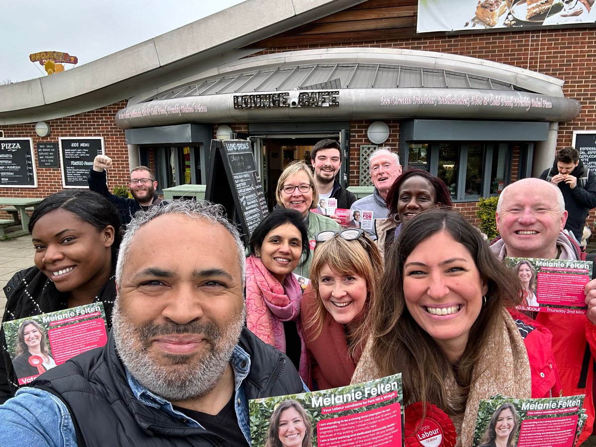 This morning in Parkhill and Whitgift campaigning for @MelanieFelt @SadiqKhan and @MinsuR . @LabourSJ @benjtaylor13 @chrisclarkcpfc @BrigitteSGraham @thomasbowell @Nabukeera @CroydonLabour @UKLabour #LabourDoorstep #VoteLabour Thursday 2nd May.