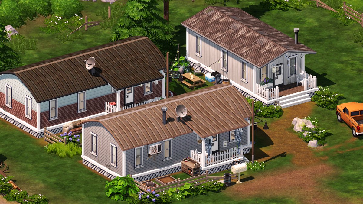 Been building this trailer park in Moonwood Mill! It's available on the gallery if you want to grab the unfurnished, no-CC version (ID: myshunosun) #EAPartner #TheSims4 @TheSims