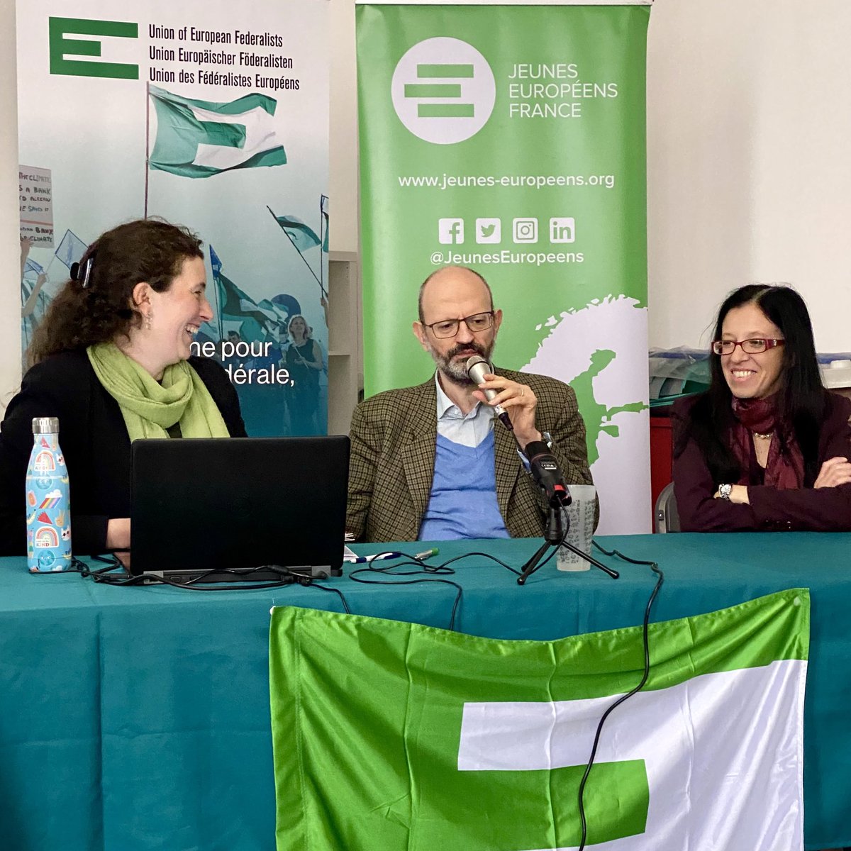 🇪🇺 Week-end pour l’Europe - jour 1 : Colloque du Conseil scientifique de l’@UEF_France, table ronde sur la fédération européenne, préparation de la marche… #WEpourLEurope2024