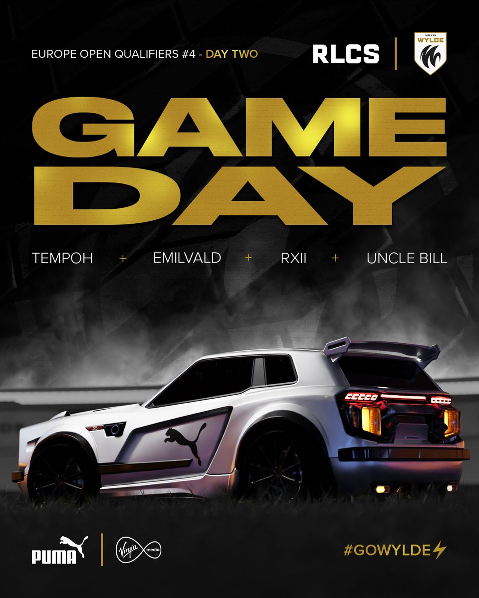DAY TWO 🥷

⏰ 17:00 BST | 18:00 CEST
📺 Live on our Twitch!

#GOWYLDE⚡️