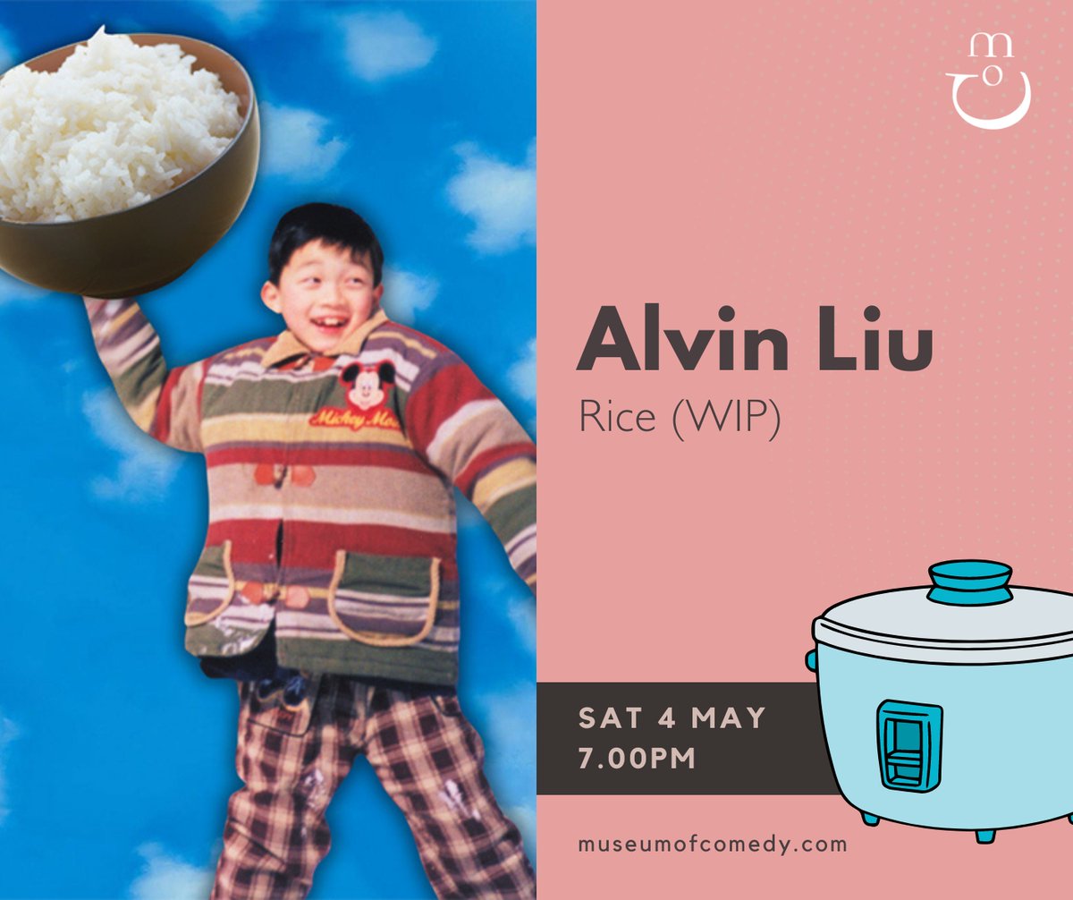Next week! Rice is a WIP comedy show by @AlvinLiuxx about curing depression with rice and finding your inner child with hip hop. If you ever felt emotions, experienced cultures, or saw a Chinese person, this show is for you. 🍚 loom.ly/q6CTjTE 🍚