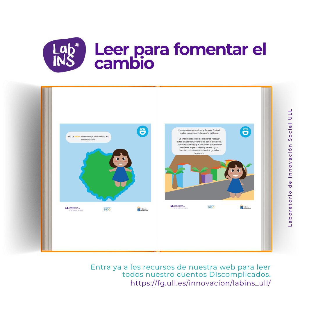 Esta es la semana de los libros y los cuentos.📖✨Te recordamos que tenemos en los recursos de nuestra web una serie de cuentos en los que Agendina, Gara y Prosper nos acercan distintas dimensiones de la Agenda Canaria 2030. ➡️Enlace directo: bit.ly/labins-ull