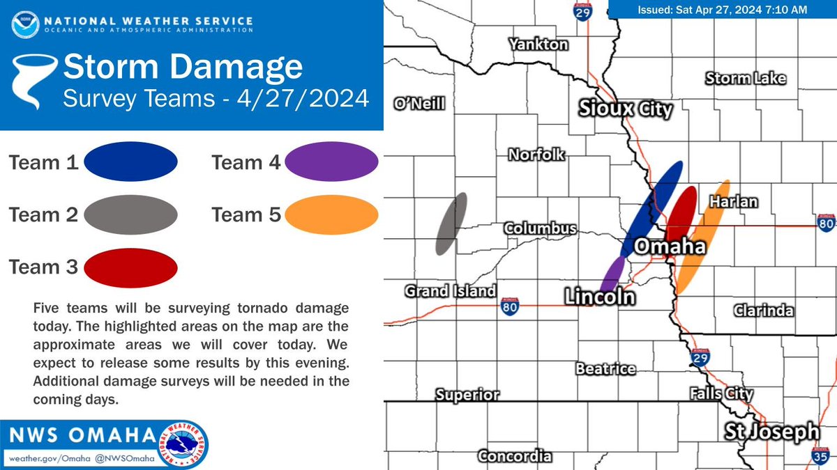 Here's a look at approximate areas we'll be surveying today. Additional surveys will be needed in the coming days.