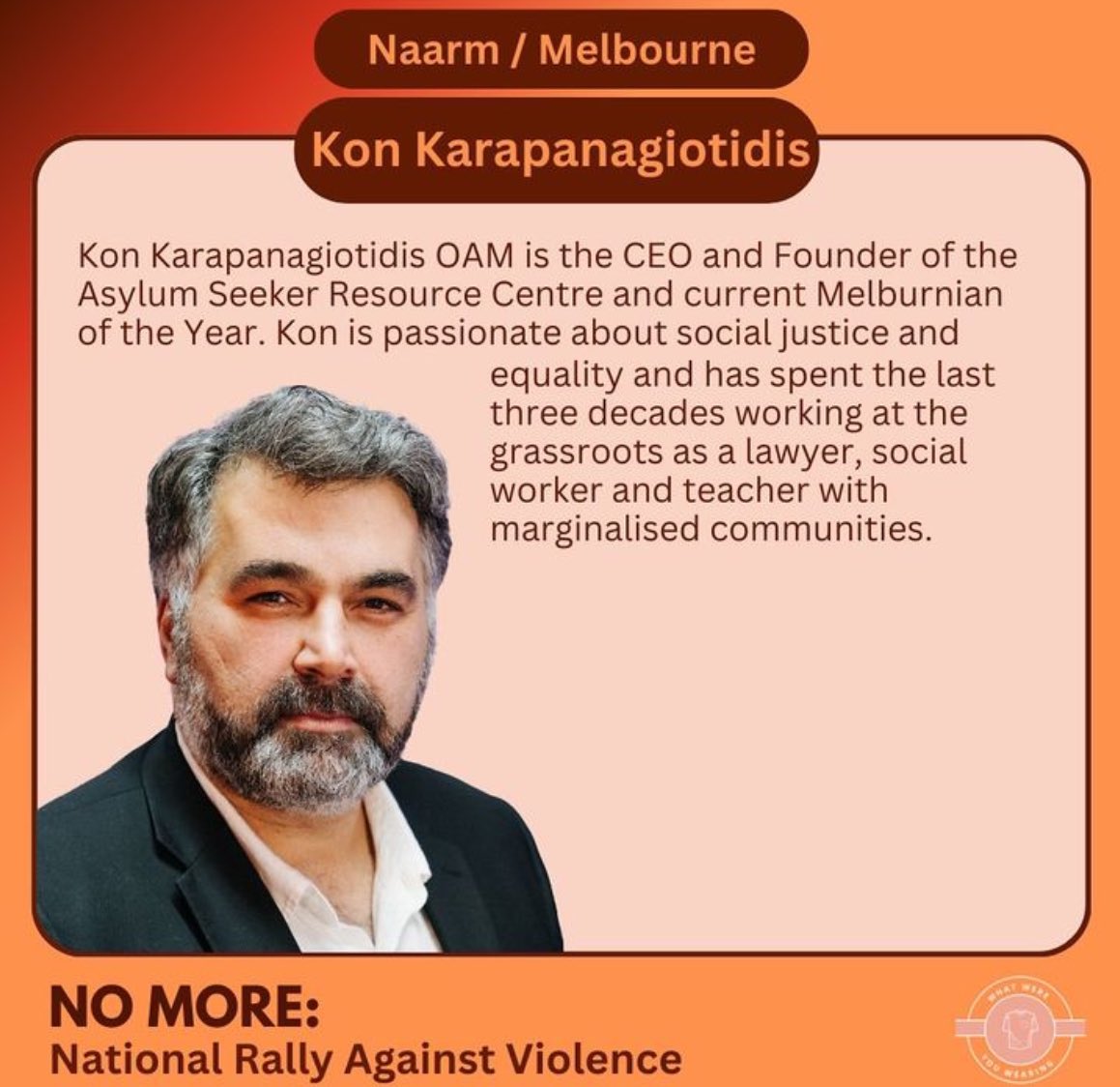 Honoured to be invited to speak tomorrow at Melbourne rally for an end to male violence against women. I said yes because this is a mens issue & we will not make the progress needed until men start being part of the solution instead of bystanders. See you 10am State Library.