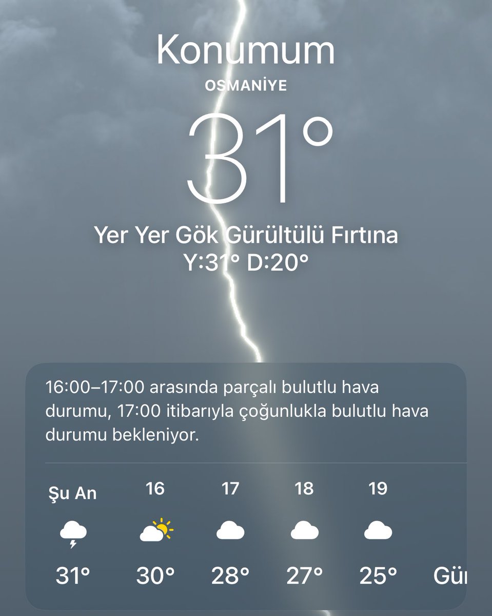 Osmaniye’de hava 31 derece ama yağmur yağıyor. Benim ruh halimde böyle işte bir ağlayıp bir gülüyorum