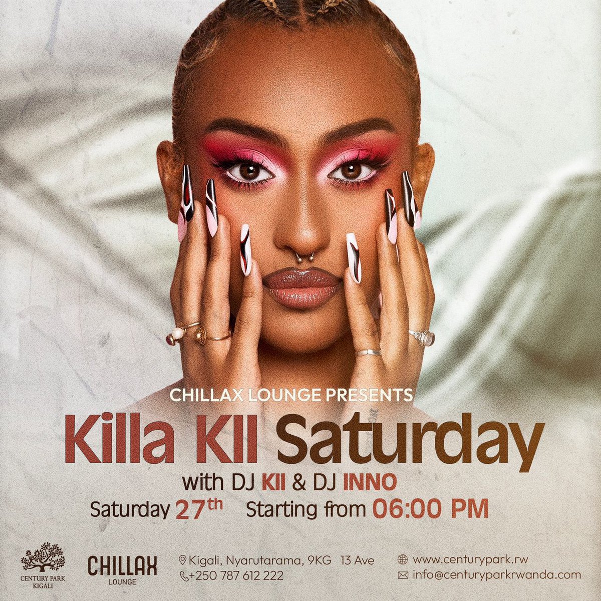 Get ready to turn up the heat this Saturday at #Chillax with the incredible DJ KII! Join the fun and sizzle your weekend away.
