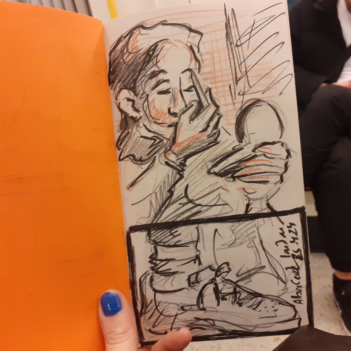 Sketching this morning on the tube, a woman painting her eyebrows and someone next to her's shoe

#lifedrawing #lifedrawingcomic #pencilsketch #londonunderground