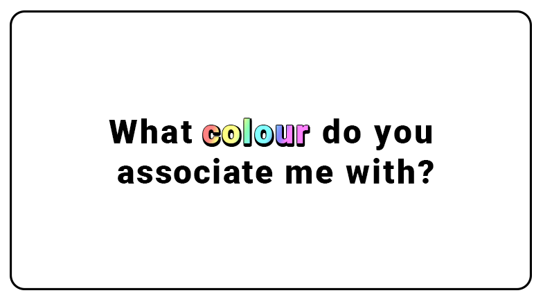 What colour(s) do you associate me with? 🌈🤔
I'm always undecided about my 'identity colour'...