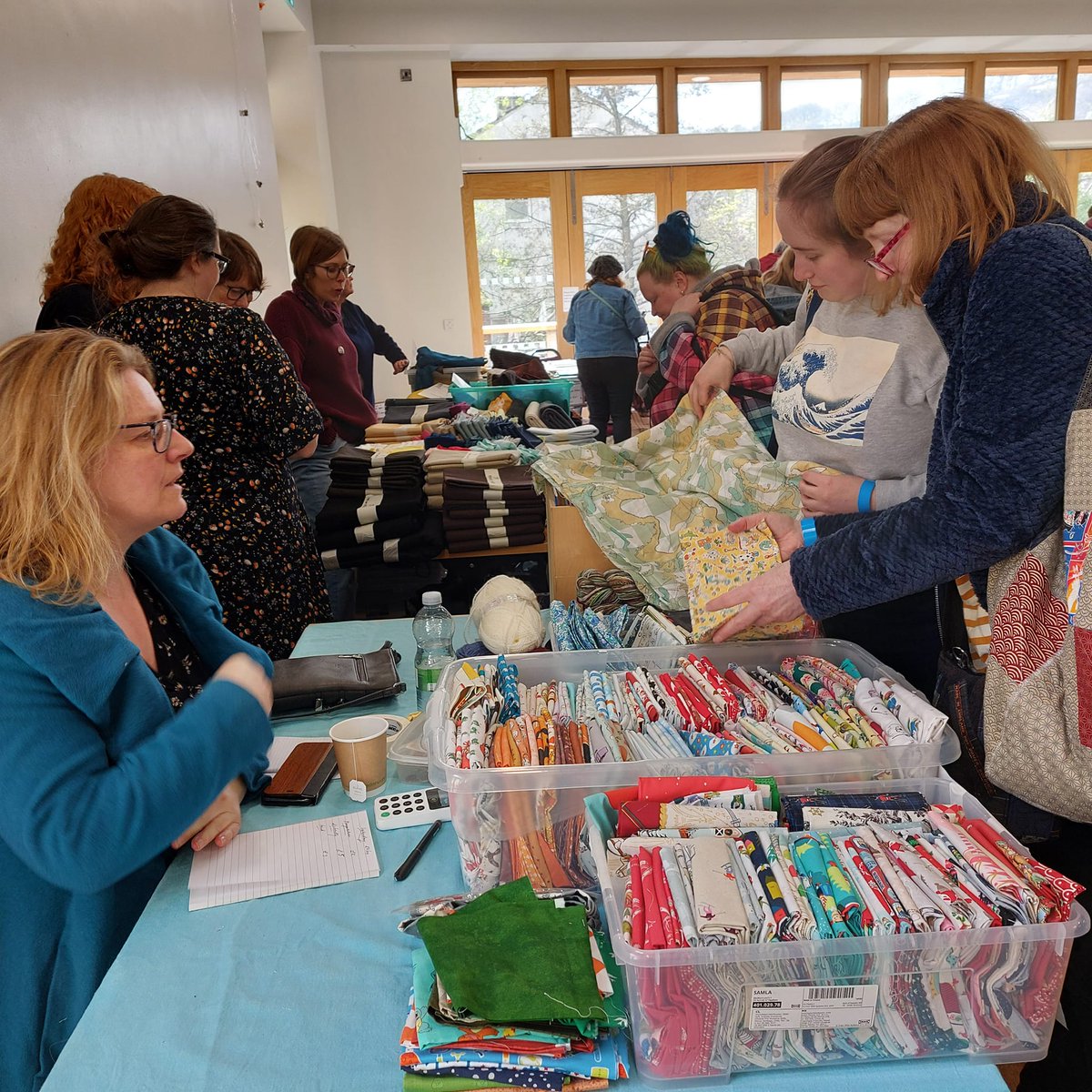 The Rag Market in full swing at the @HebdenTownHall