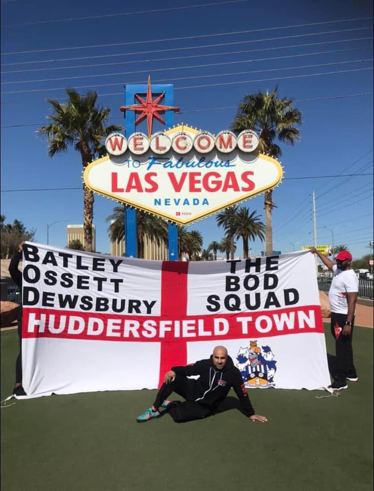 Come on the terriers. This flag has been all around the country this season ❤️ well done all who are keeping the flag flying high, no matter what league we are in we never stop following our team #Utt #ttid #htfc