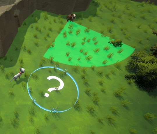 bytes_iron's tweet photo. Placing tutorials into the world so the player can ignore them 😅 
What kind of visual would you expect? I feel like while this glowing circle is suitable, it is breaking the immersion.
#screenshotsaturday #gamedev #IndieGameDev #indiedev #gamedesign https://t.co/Sc1Rv5ZTBs