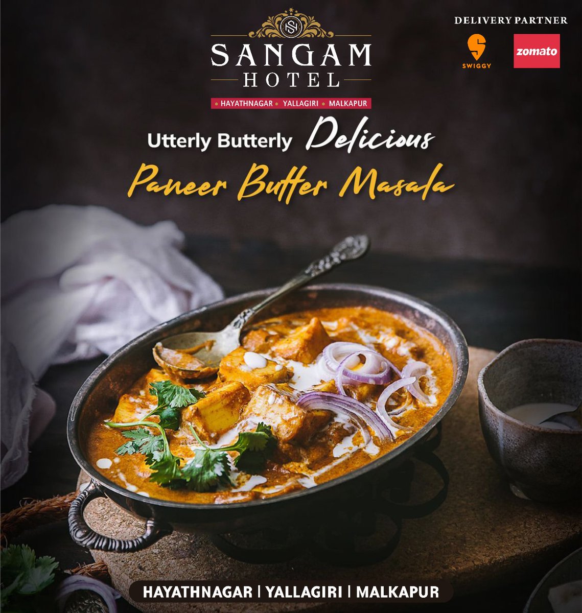 utterly Butterly Delicious Paneer Butter Masala!!! @Sangamhotelsma

#paneerbuttermasala #paneer #paneerrecipes #paneertikka #indianfood #paneerlove #foodie #food #foodphotography #foodporn #foodblogger #paneermasala #foodstagram #shahipaneer #northindianfood #foodlover