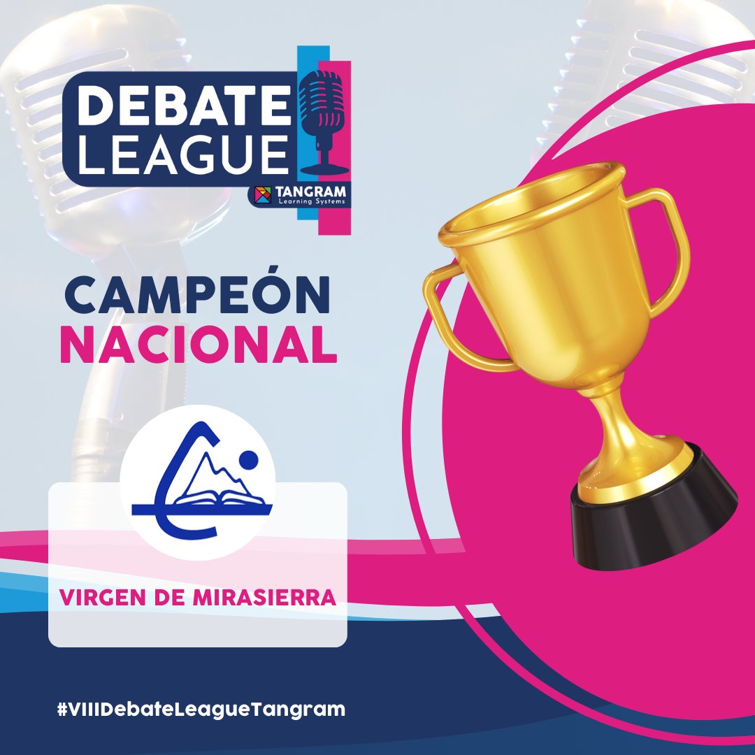 Tangram_LS's tweet image. 🎤 #VIIIDebateLeagueTangram | ¡@VMirasierraSSCC es el campeón nacional del VIII Debate League de Tangram! Se han impuesto con claridad a todos los equipos. Queremos felicitar a todos los participantes, han dejado el listón muy alto. Enhorabuena 🍀

#tangramlearningsystems