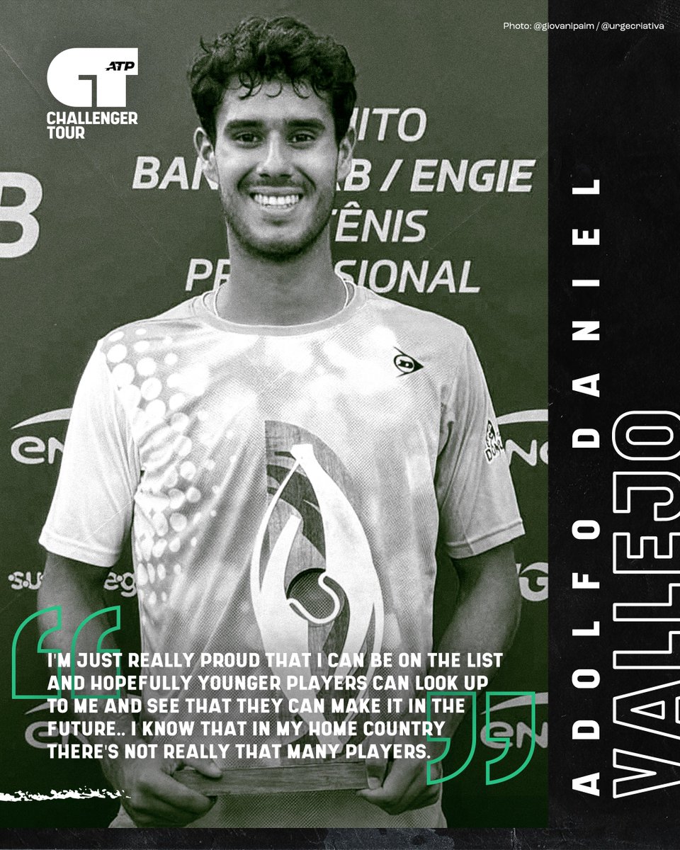 The youngest Paraguayan to win a title 🙌🇵🇾 More on Dani Vallejo's journey from the junior Orange Bowl to being a @nextgenfinals contender ➡️ tinyurl.com/4xxch3db #ATPChallenger | @danivallejo17