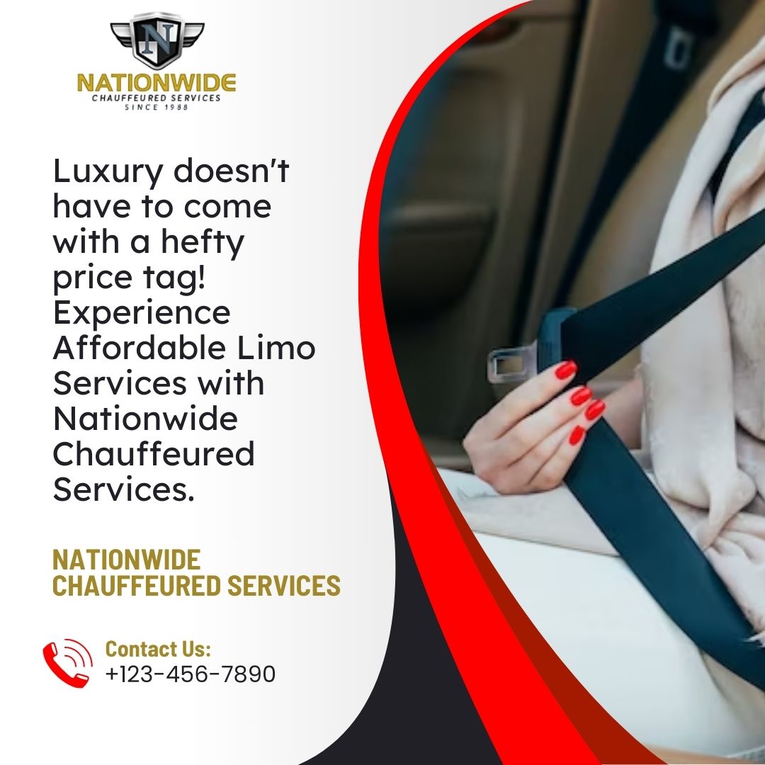 #AffordableLimoServices
Experience luxury without breaking the bank! #NationwideChauffeuredServices offers #AffordableLimoService for your special occasions. Enjoy top-notch service without compromising your budget. Book now!' 🚘✨ #AffordableLuxury #LimoRental #AffordableLimo