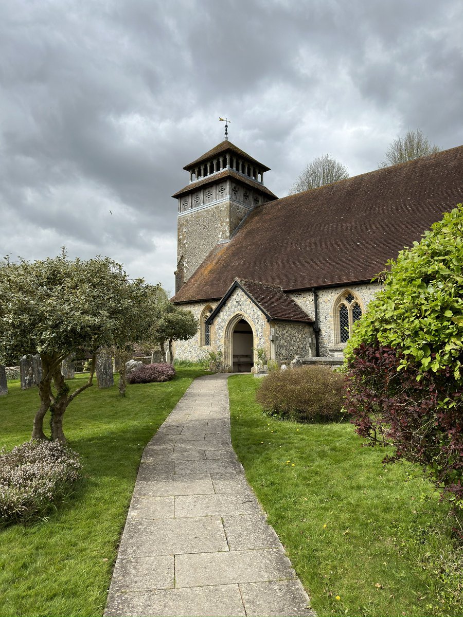 Meonstoke’s rather well ventilated tower.  A Hampshire beauty. #SteepleSaturday